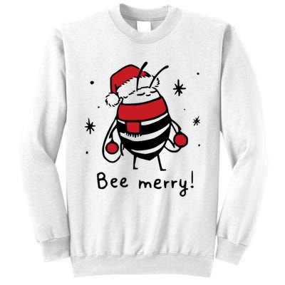 Bee Merry Funny Christmas Gift Bee Lover Sweatshirt