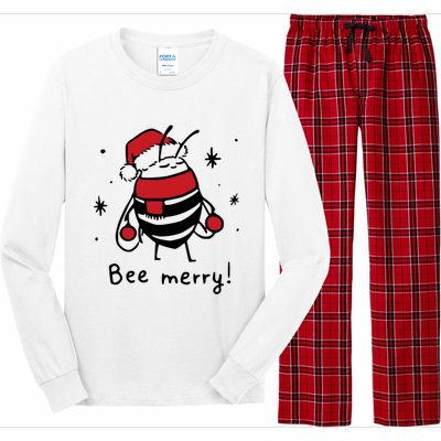 Bee Merry Funny Christmas Gift Bee Lover Long Sleeve Pajama Set