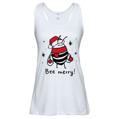 Bee Merry Funny Christmas Gift Bee Lover Ladies Essential Flowy Tank