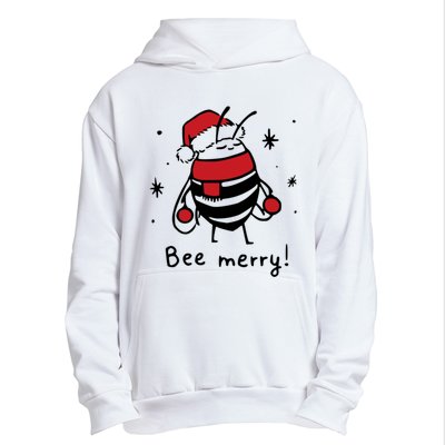 Bee Merry Funny Christmas Gift Bee Lover Urban Pullover Hoodie