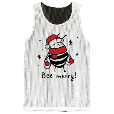 Bee Merry Funny Christmas Gift Bee Lover Mesh Reversible Basketball Jersey Tank