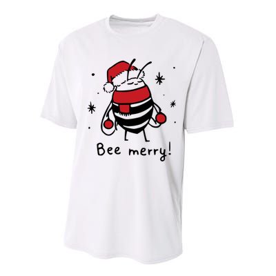 Bee Merry Funny Christmas Gift Bee Lover Performance Sprint T-Shirt