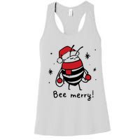 Bee Merry Funny Christmas Gift Bee Lover Women's Racerback Tank