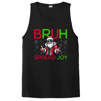 Bruh Meme Funny Christmas  Spread Joy Hip Hop Santa PosiCharge Competitor Tank