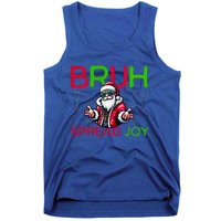 Bruh Meme Funny Christmas  Spread Joy Hip Hop Santa Tank Top