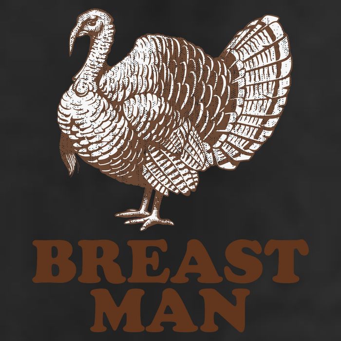 Breast Man Funny Turkey Thanksgiving 7 Panel Mesh Trucker Snapback Hat