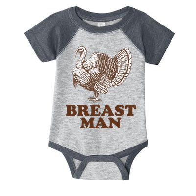 Breast Man Funny Turkey Thanksgiving Infant Baby Jersey Bodysuit