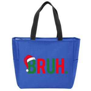 Bruh Meme Funny Saying Bro Greeting  Christmas Zip Tote Bag