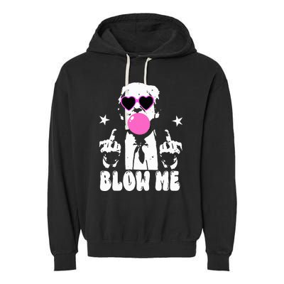 Blow Me Funny Trump Donald Trump 2024 Garment-Dyed Fleece Hoodie