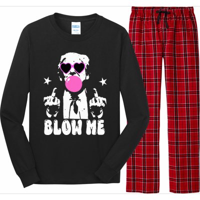 Blow Me Funny Trump Donald Trump 2024 Long Sleeve Pajama Set