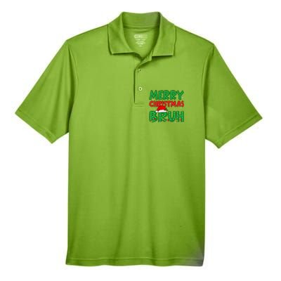 Bruh Meme Funny Saying Bro Greeting Teens Christmas Men's Origin Performance Pique Polo