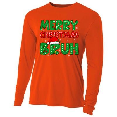 Bruh Meme Funny Saying Bro Greeting Teens Christmas Cooling Performance Long Sleeve Crew