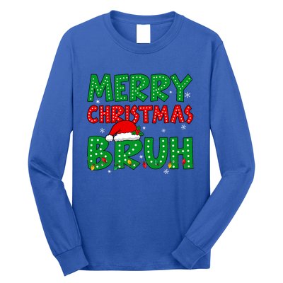 Bruh Meme Funny Saying Bro Greeting Teens Christmas Long Sleeve Shirt