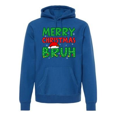 Bruh Meme Funny Saying Bro Greeting Teens Christmas Premium Hoodie