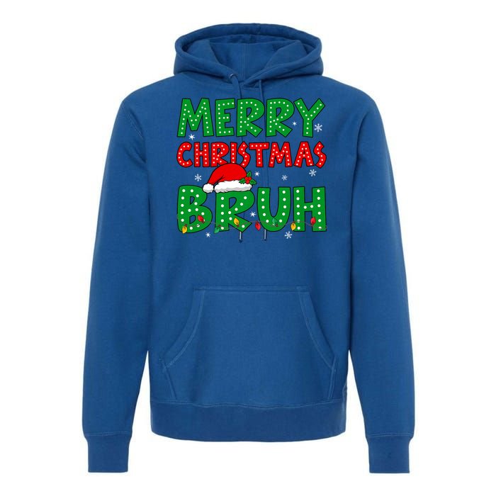 Bruh Meme Funny Saying Bro Greeting Teens Christmas Premium Hoodie