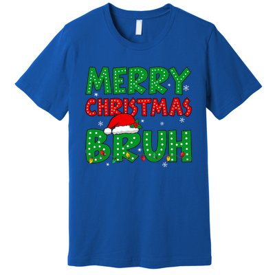 Bruh Meme Funny Saying Bro Greeting Teens Christmas Premium T-Shirt