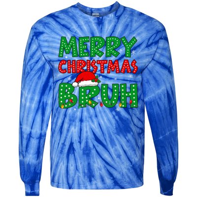 Bruh Meme Funny Saying Bro Greeting Teens Christmas Tie-Dye Long Sleeve Shirt