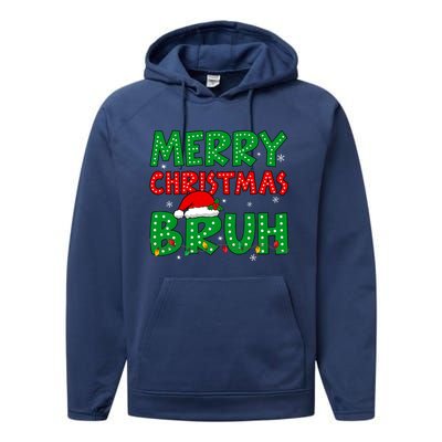 Bruh Meme Funny Saying Bro Greeting Teens Christmas Performance Fleece Hoodie