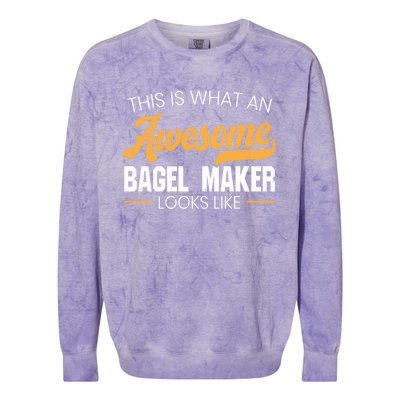 Bagel Maker Foodie Bread Bakery Food Jewish Sesame Sead Gift Colorblast Crewneck Sweatshirt