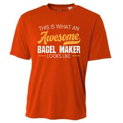 Bagel Maker Foodie Bread Bakery Food Jewish Sesame Sead Gift Cooling Performance Crew T-Shirt