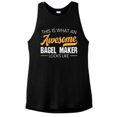 Bagel Maker Foodie Bread Bakery Food Jewish Sesame Sead Gift Ladies PosiCharge Tri-Blend Wicking Tank