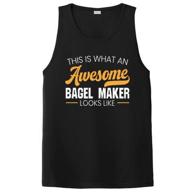 Bagel Maker Foodie Bread Bakery Food Jewish Sesame Sead Gift PosiCharge Competitor Tank