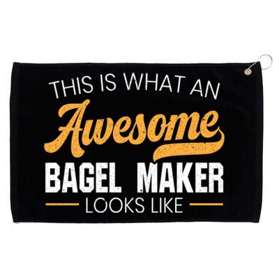 Bagel Maker Foodie Bread Bakery Food Jewish Sesame Sead Gift Grommeted Golf Towel