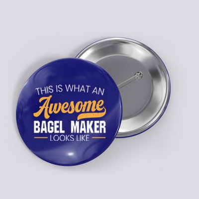 Bagel Maker Foodie Bread Bakery Food Jewish Sesame Sead Gift Button