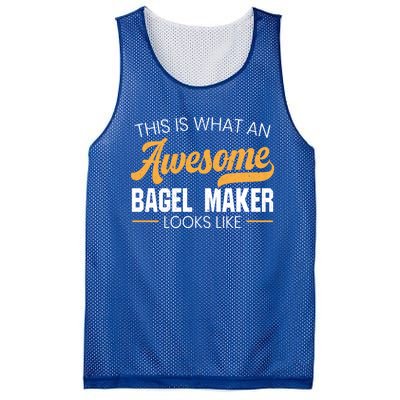 Bagel Maker Foodie Bread Bakery Food Jewish Sesame Sead Gift Mesh Reversible Basketball Jersey Tank