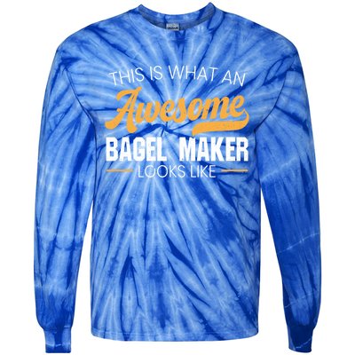 Bagel Maker Foodie Bread Bakery Food Jewish Sesame Sead Gift Tie-Dye Long Sleeve Shirt