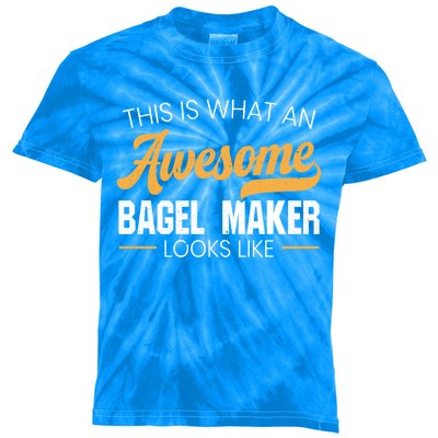 Bagel Maker Foodie Bread Bakery Food Jewish Sesame Sead Gift Kids Tie-Dye T-Shirt