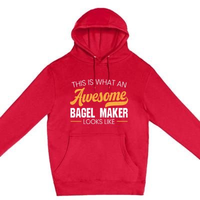 Bagel Maker Foodie Bread Bakery Food Jewish Sesame Sead Gift Premium Pullover Hoodie