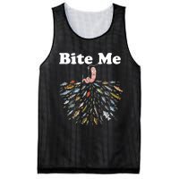 Bite Me Fishing Gift For Fishing Lovers Mesh Reversible Basketball Jersey Tank