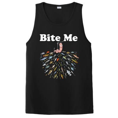 Bite Me Fishing Gift For Fishing Lovers PosiCharge Competitor Tank