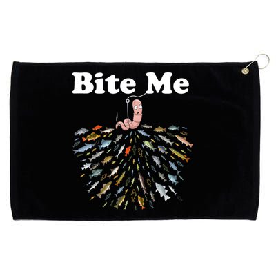 Bite Me Fishing Gift For Fishing Lovers Grommeted Golf Towel