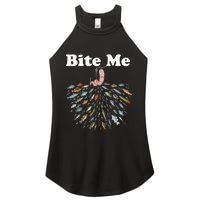 Bite Me Fishing Gift For Fishing Lovers Women's Perfect Tri Rocker Tank