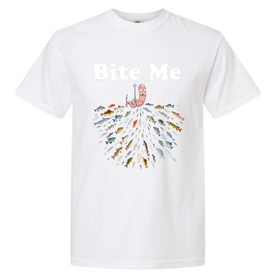 Bite Me Fishing Gift For Fishing Lovers Garment-Dyed Heavyweight T-Shirt