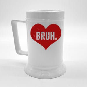 Bruh Meme Funny Valentine Beer Stein