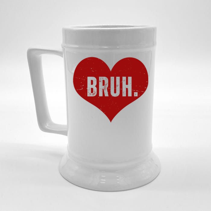 Bruh Meme Funny Valentine Beer Stein