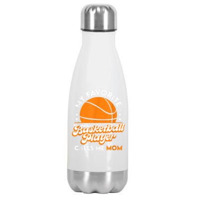 Basketball My Favorite Basketball Player Calls Me Mom Stainless Steel Insulated Water Bottle