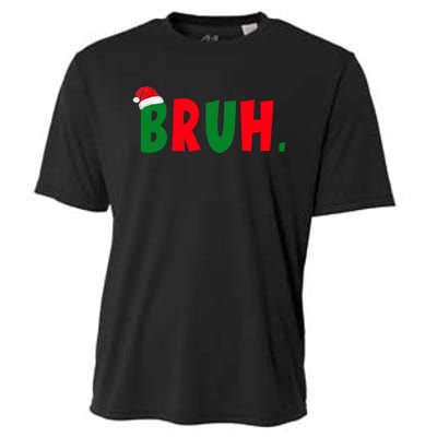 Bruh Meme Funny Christmas Saying Bro Greeting Cooling Performance Crew T-Shirt