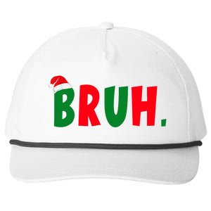 Bruh Meme Funny Christmas Saying Bro Greeting Snapback Five-Panel Rope Hat