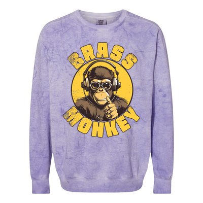 Brass Monkey Funny Cool Music Colorblast Crewneck Sweatshirt