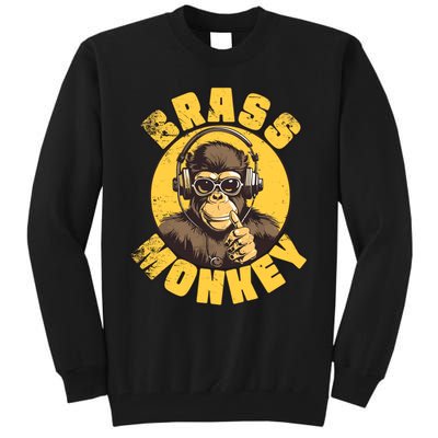 Brass Monkey Funny Cool Music Tall Sweatshirt