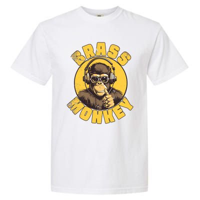 Brass Monkey Funny Cool Music Garment-Dyed Heavyweight T-Shirt