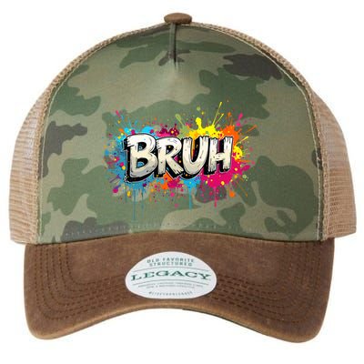 Bruh Meme Funny Saying Teens Graffiti Aesthetic Legacy Tie Dye Trucker Hat