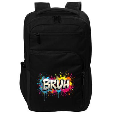 Bruh Meme Funny Saying Teens Graffiti Aesthetic Impact Tech Backpack