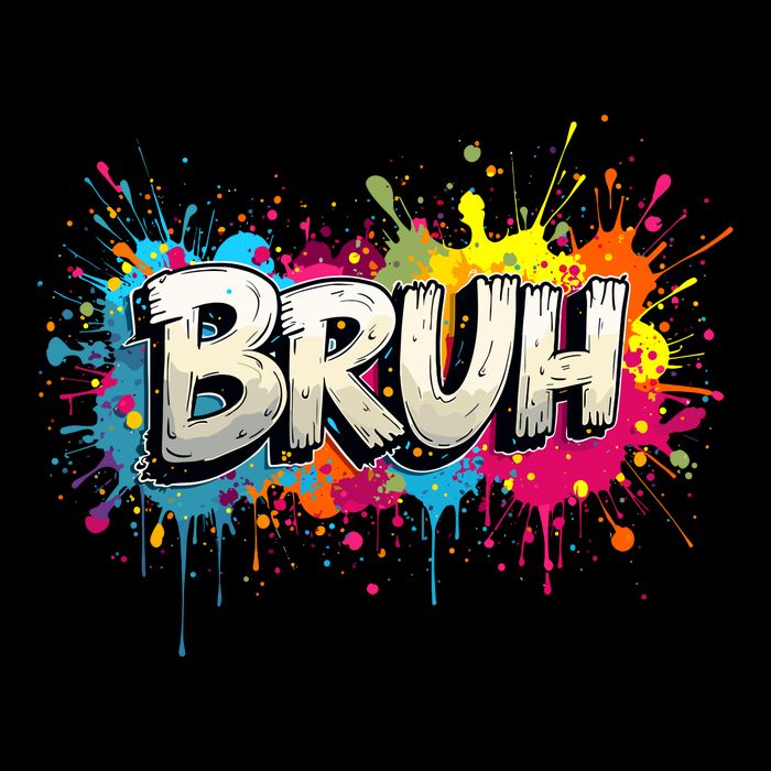 Bruh Meme Funny Saying Teens Graffiti Aesthetic Button