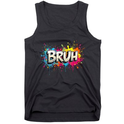 Bruh Meme Funny Saying Teens Graffiti Aesthetic Tank Top