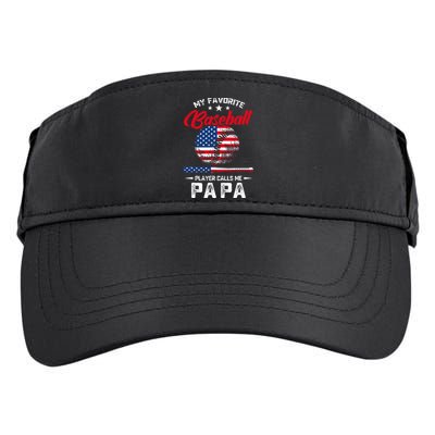 Baseball My Favorite Player Calls Me Papa Adult Drive Performance Visor